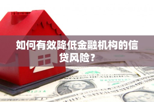 善化如何有效降低金融机构的信贷风险？