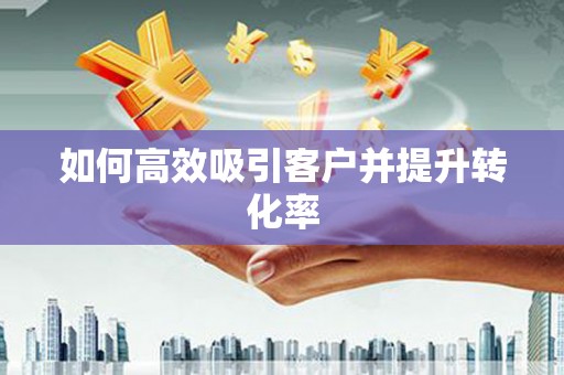 善化如何高效吸引客户并提升转化率