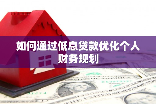 善化如何通过低息贷款优化个人财务规划