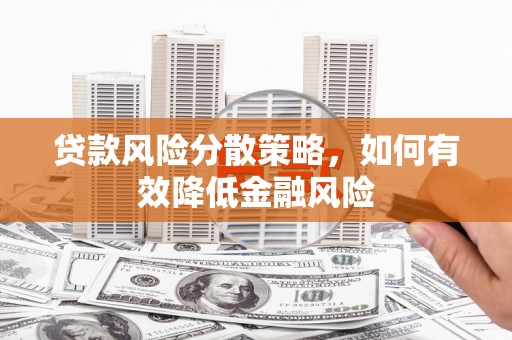 善化贷款风险分散策略，如何有效降低金融风险