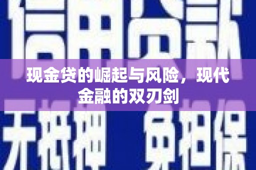 善化现金贷的崛起与风险，现代金融的双刃剑