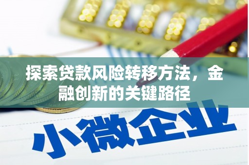 善化探索贷款风险转移方法，金融创新的关键路径