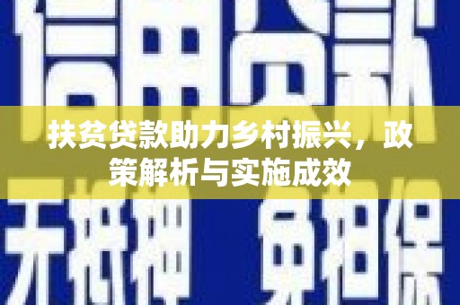 善化扶贫贷款助力乡村振兴，政策解析与实施成效