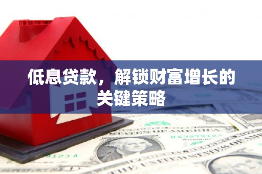 善化低息贷款，解锁财富增长的关键策略
