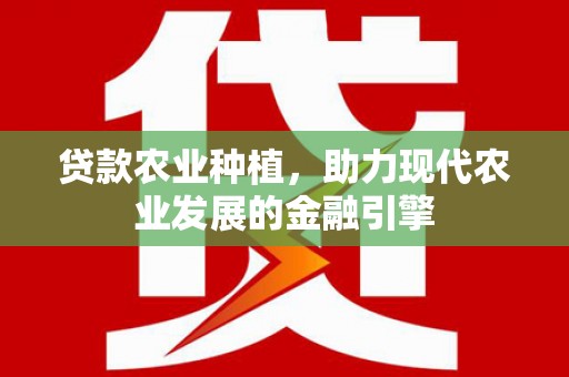 善化贷款农业种植，助力现代农业发展的金融引擎