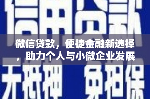 善化微信贷款，便捷金融新选择，助力个人与小微企业发展