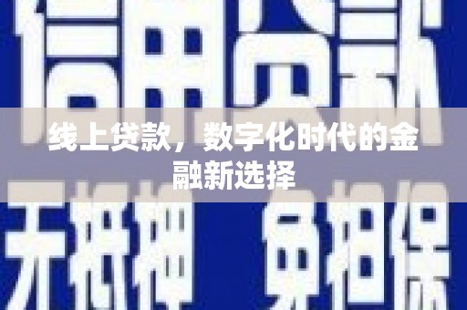 善化线上贷款，数字化时代的金融新选择