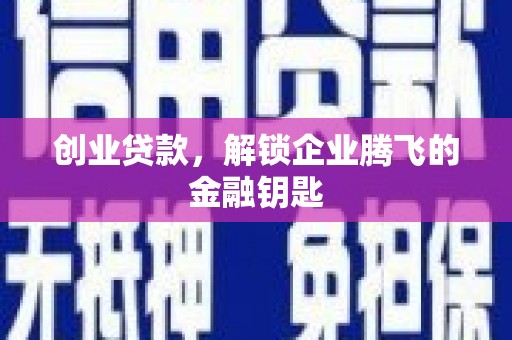 善化创业贷款，解锁企业腾飞的金融钥匙