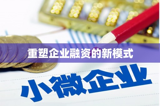 善化重塑企业融资的新模式