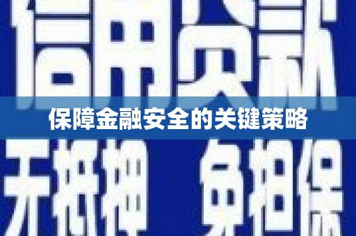 善化保障金融安全的关键策略