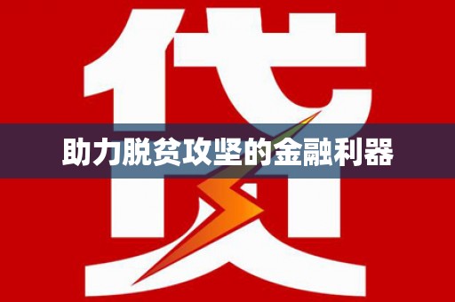 善化助力脱贫攻坚的金融利器